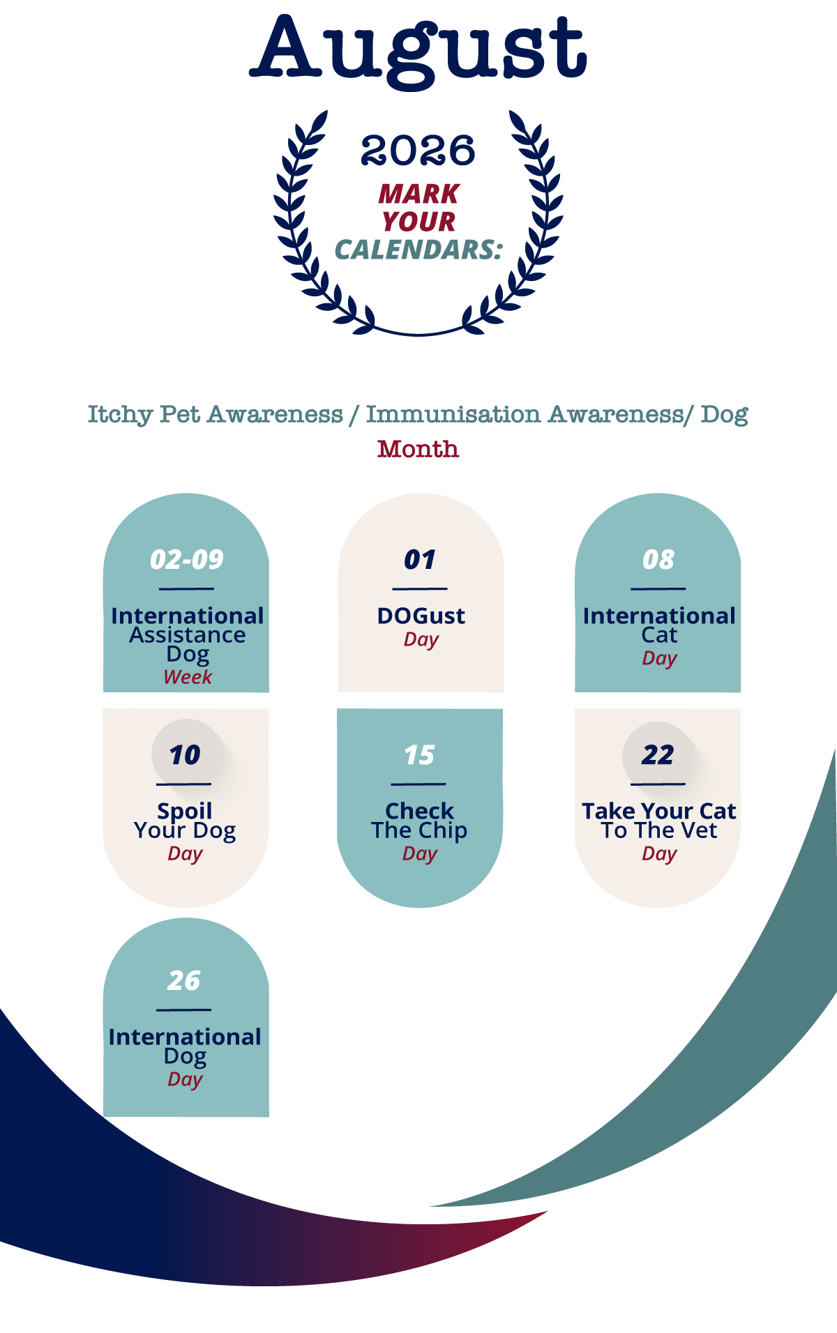 Itchy Pet Awareness / Immunisation Awareness/ Dog Month